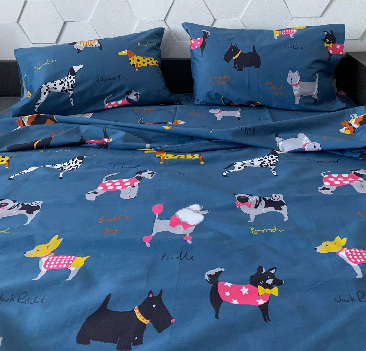 Полуторное постельное белье Mazani Dogs 70х70 см, 150х220 см, на резинке 90х200х25 см
Полуторное постельное белье Mazani Dogs 70х70 см, 150х220 см, на резинке 90х200х25 см