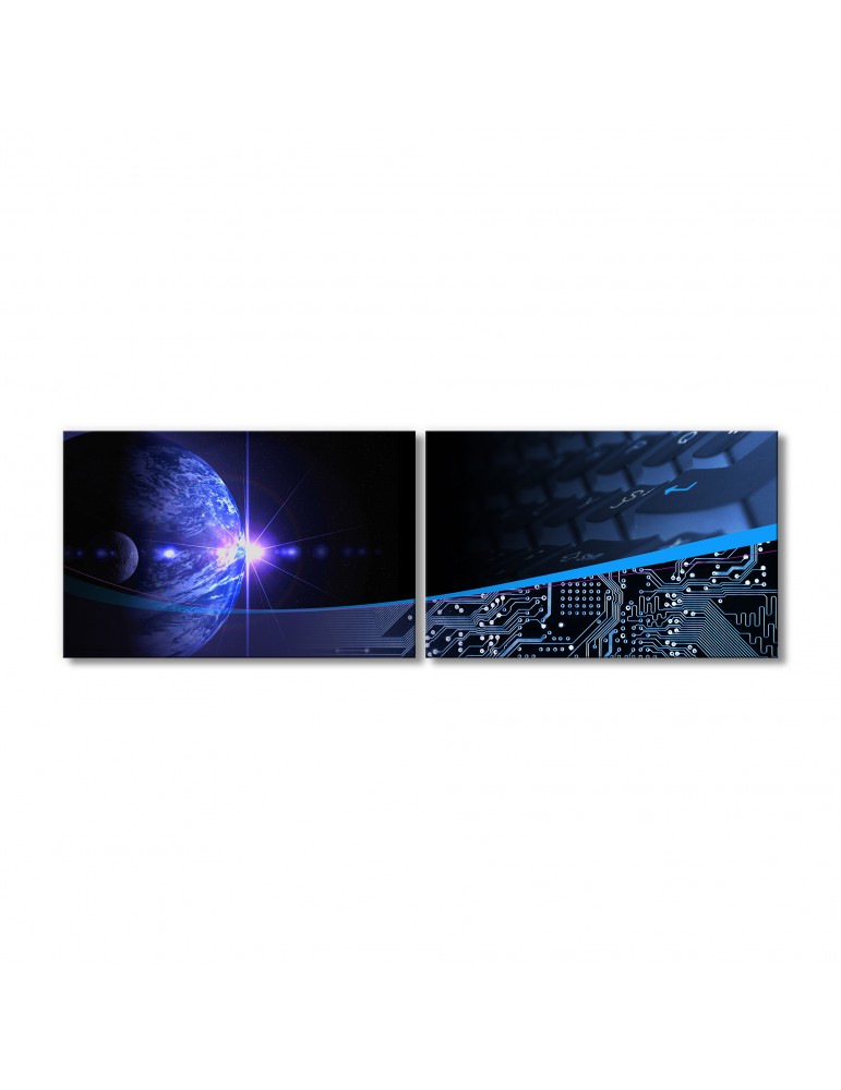 Модульная картина Artel «Цифровая планета Земля - панно» 2 модуля 75x200 см 
Модульная картина Artel «Цифровая планета Земля - панно» 2 модуля 75x200 см
