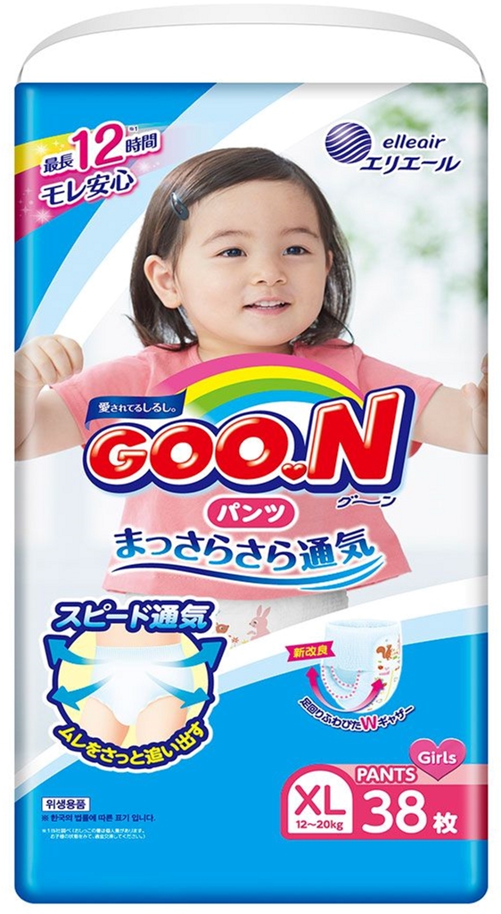 Подгузники-трусики Goo.N размер Big XL 12 - 20 кг для девочек 38 шт (843099) (4902011751413)
Подгузники-трусики Goo.N размер Big XL 12 - 20 кг для девочек 38 шт (843099) (4902011751413)