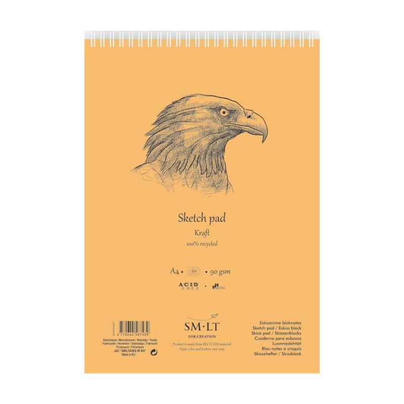 Альбом для ескізів на спіралі AUTHENTIC (Kraft) А4, 90г/м2, 60л, коричневий колір, SMILTAINIS EB-60TS/KRAFT
Альбом для ескізів на спіралі AUTHENTIC (Kraft) А4, 90г/м2, 60л, коричневий колір, SMILTAINIS EB-60TS/KRAFT