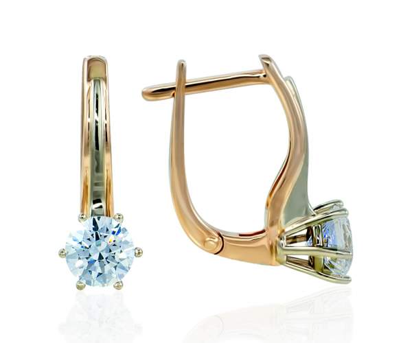 Серьги из комбинированного золота с камнями SWAROVSKI Zirconia, "Калипсо", С4055SW
Серьги из комбинированного золота с камнями SWAROVSKI Zirconia, "Калипсо", С4055SW