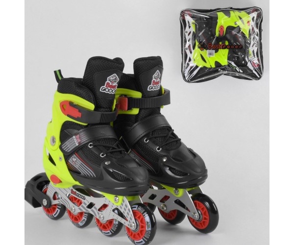 Раздвижные роликовые коньки (Ролики) Best Roller S 50034 (размер 30-33, S) колеса PVC, светящееся, Черно-салатовые
Раздвижные роликовые коньки (Ролики) Best Roller S 50034 (размер 30-33, S) колеса PVC, светящееся, Черно-салатовые