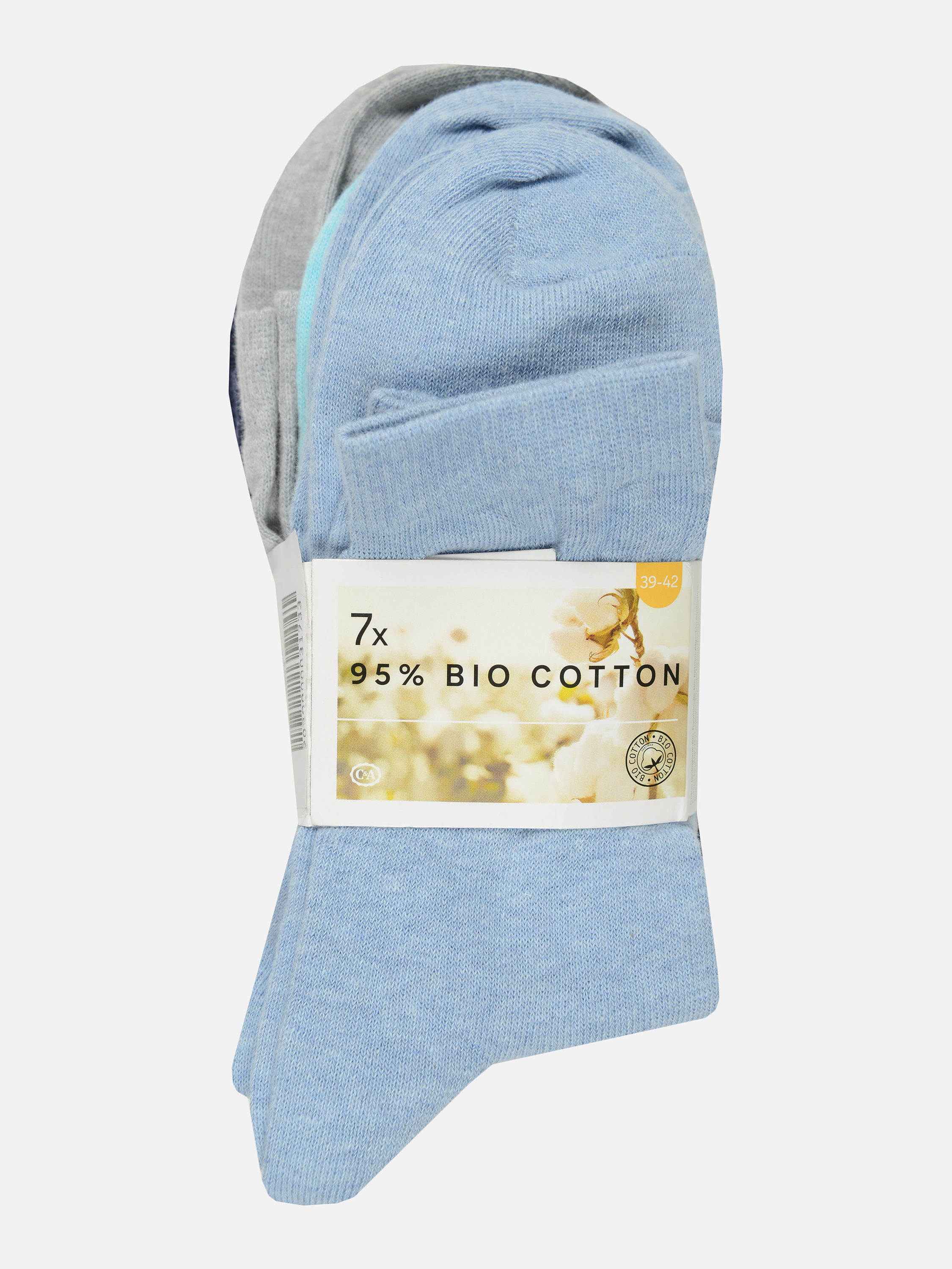 Набор Носки BIO COTTON (7 пар) C&A 39/42 голубой серый темно-синий 5399448_голубой серый темно-синий
Набор Носки BIO COTTON (7 пар) C&A 39/42 голубой серый темно-синий 5399448_голубой серый темно-синий