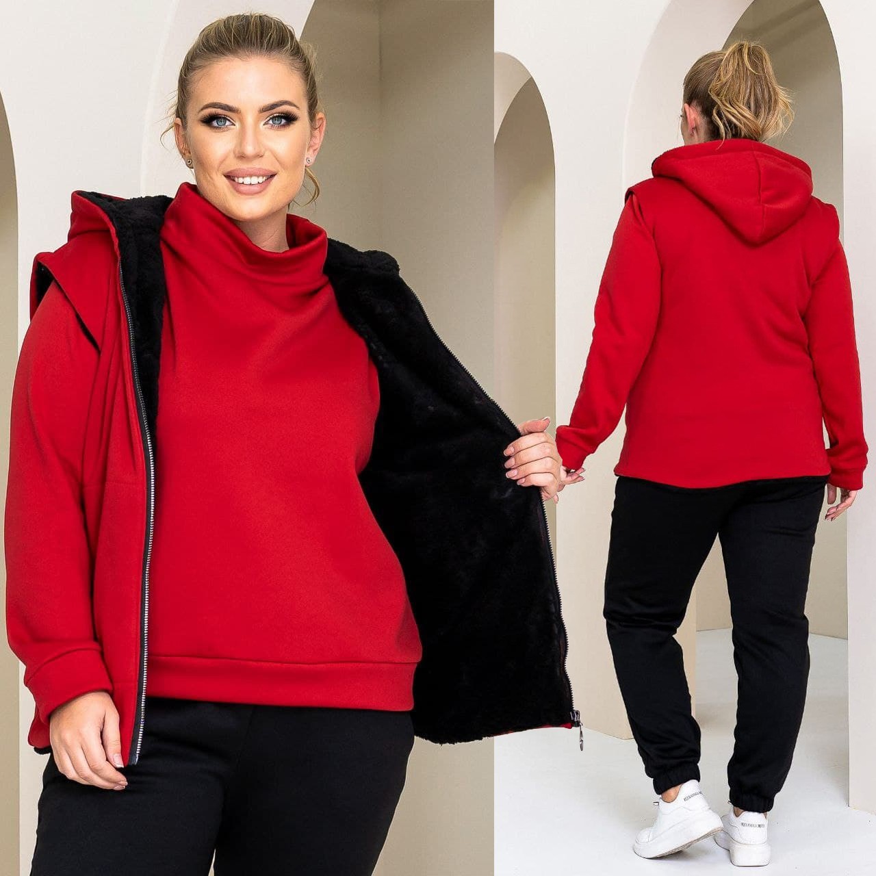 Женский тёплый cпортивный костюм-тройка XL-2XL (-) красный с чёрным, Женский тёплый cпортивный костюм-тройка XL-2XL (52-54) красный с чёрным
Женский тёплый cпортивный костюм-тройка XL-2XL (-) красный с чёрным, Женский тёплый cпортивный костюм-тройка XL-2XL (52-54) красный с чёрным