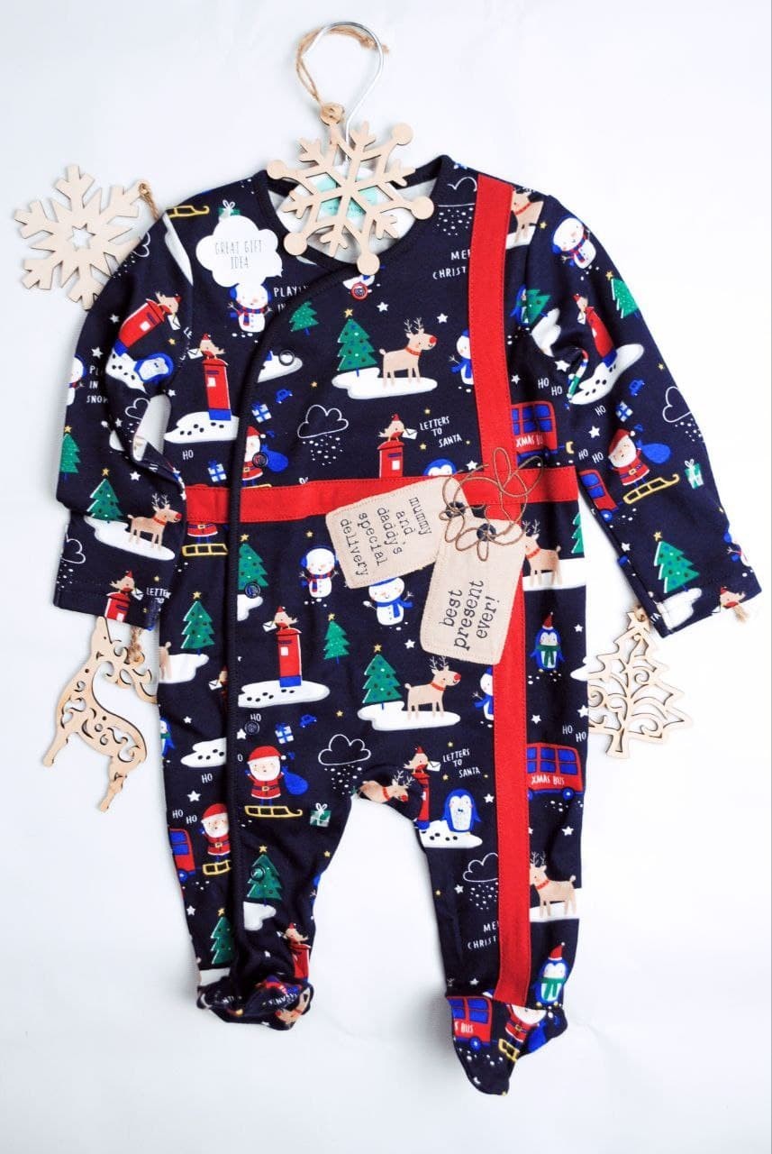 Новорічний чоловічок George для малюка 6 міс на зріст 68 см синій з принтом
Новорічний чоловічок George для малюка 6 міс на зріст 68 см синій з принтом