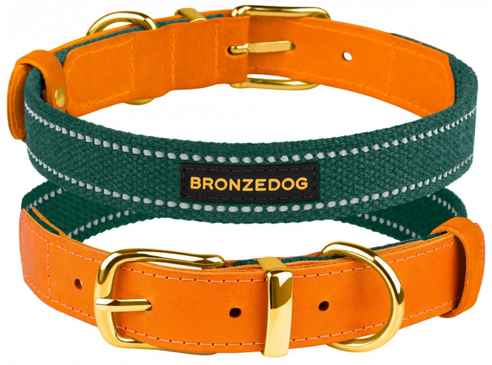 Нашийник для собак Bronzedog Сotton рефлекторний х/б + шкіра з пасовою пряжкою, Зелений XL
Нашийник для собак Bronzedog Сotton рефлекторний х/б + шкіра з пасовою пряжкою, Зелений XL