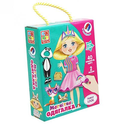 Детская игра "Магнитная одевашка "Family look" VT3702-21, 40 элементов одежды Vladi Toys
Детская игра "Магнитная одевашка "Family look" VT3702-21, 40 элементов одежды Vladi Toys