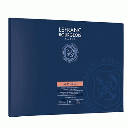 Альбом для акриловых красок Lefranc Acrylic Paper Pad А3, 300 гр/м2 15 листов (300686)
Альбом для акриловых красок Lefranc Acrylic Paper Pad А3, 300 гр/м2 15 листов (300686)