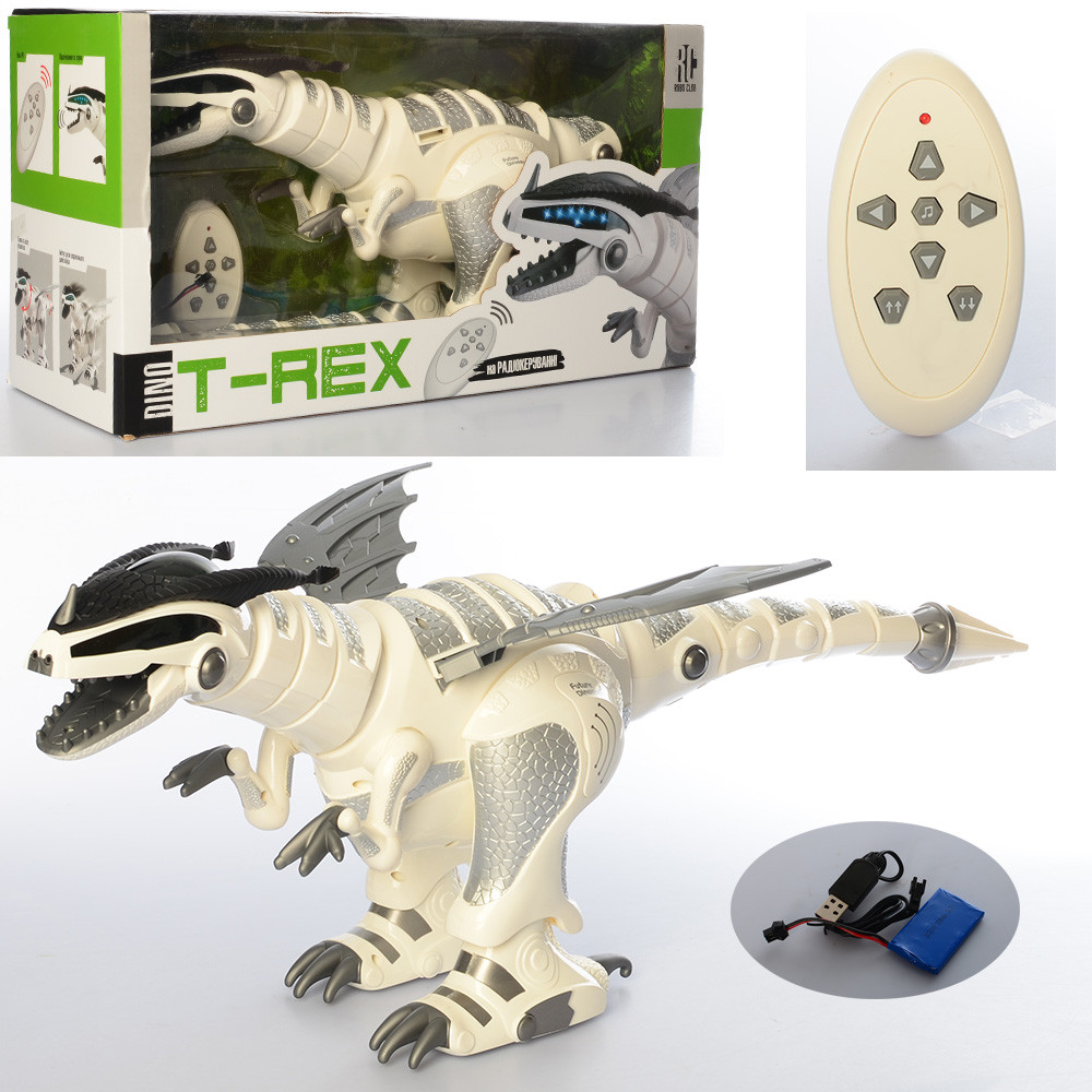 Интерактивная игрушка робот-динозавр Robo Club T-Rex M 5476 на радиоуправлении со звуком и светом
Интерактивная игрушка робот-динозавр Robo Club T-Rex M 5476 на радиоуправлении со звуком и светом