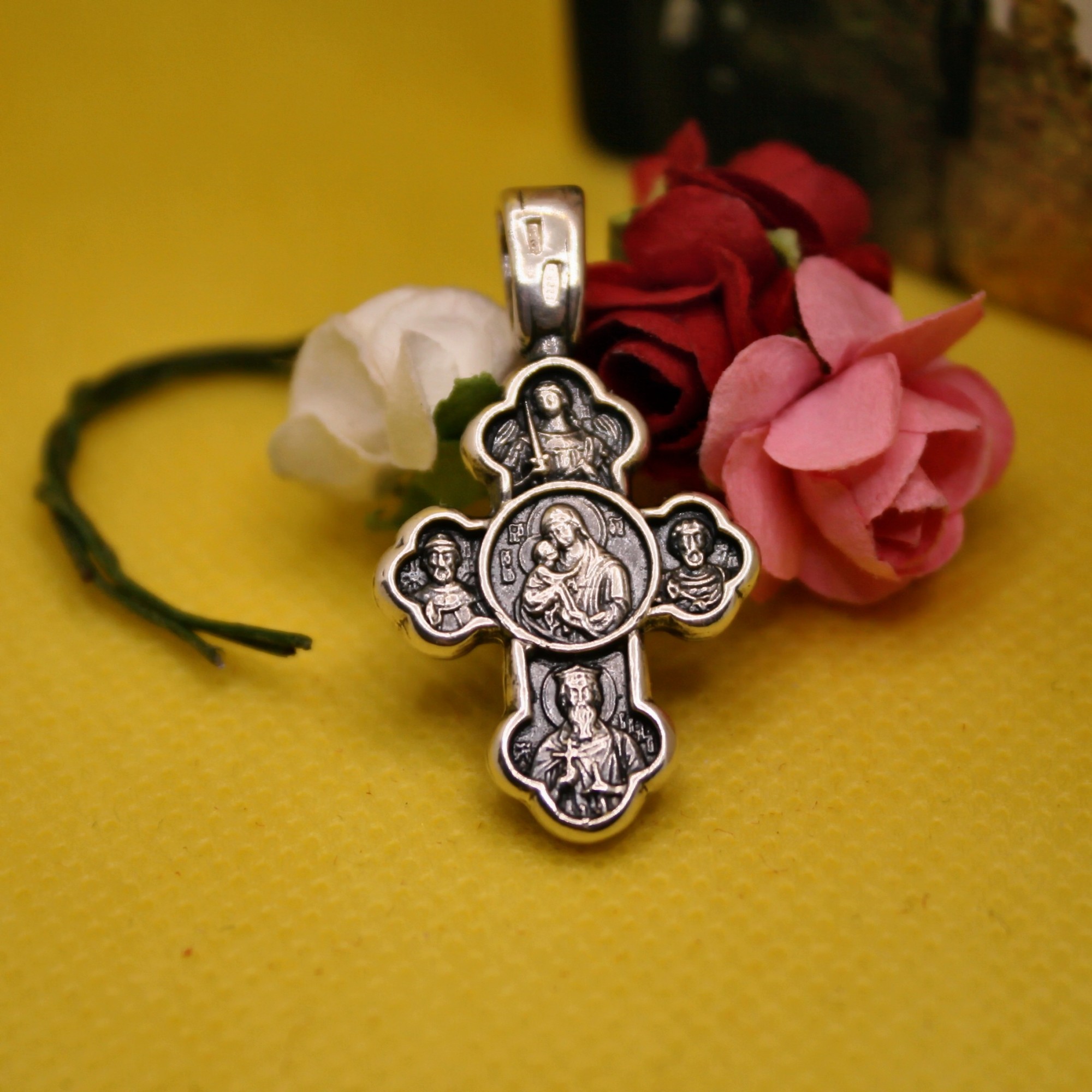 Крест серебряный. Крестовоздвижение. Донская икона Божией Матери SilverArtisan 0.0026
Крест серебряный. Крестовоздвижение. Донская икона Божией Матери SilverArtisan 0.0026