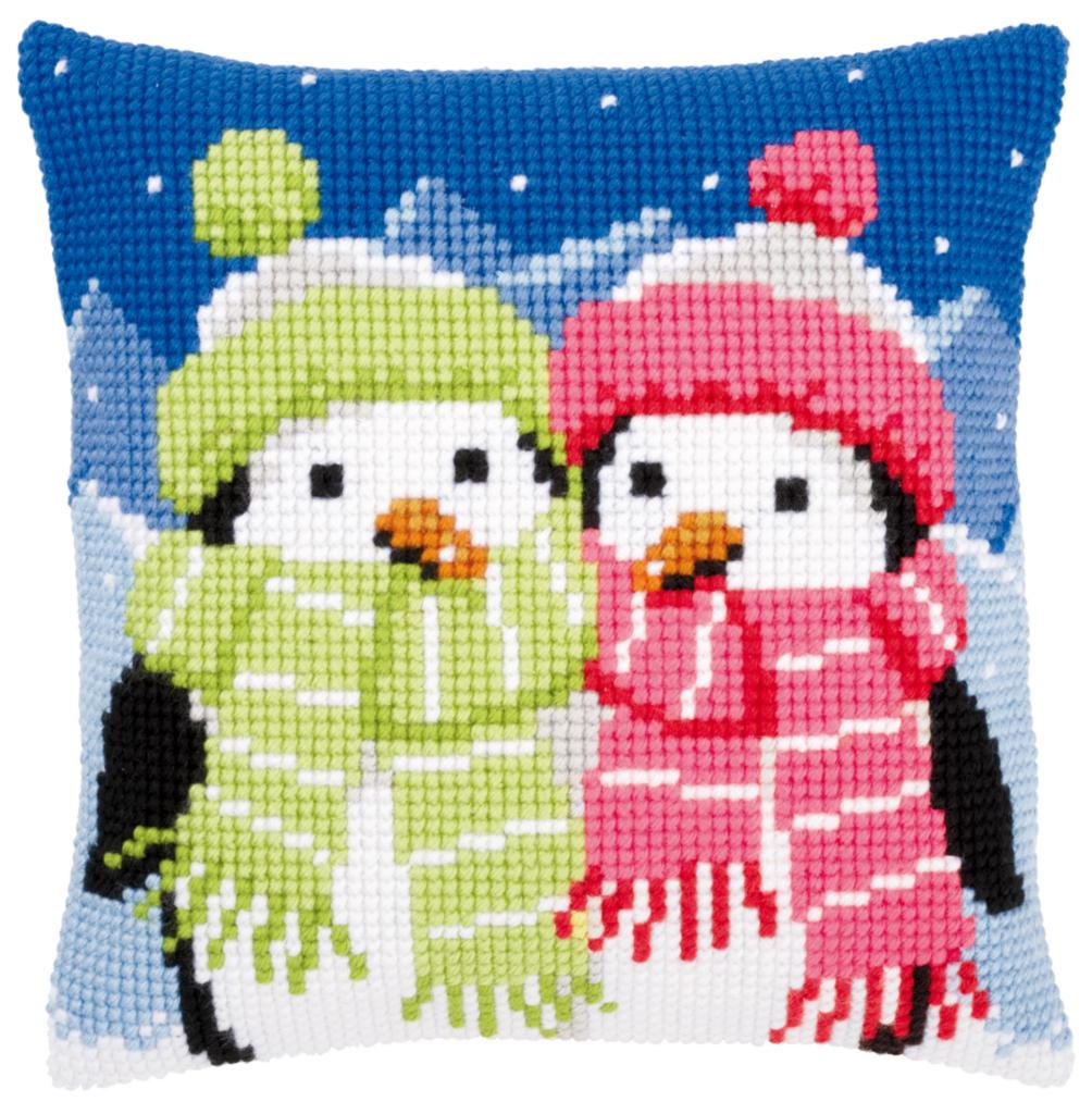 Набор для вышивания крестом (подушка) Vervaco Penguins with scarf Пингвины в шарфах PN-0147690
Набор для вышивания крестом (подушка) Vervaco Penguins with scarf Пингвины в шарфах PN-0147690