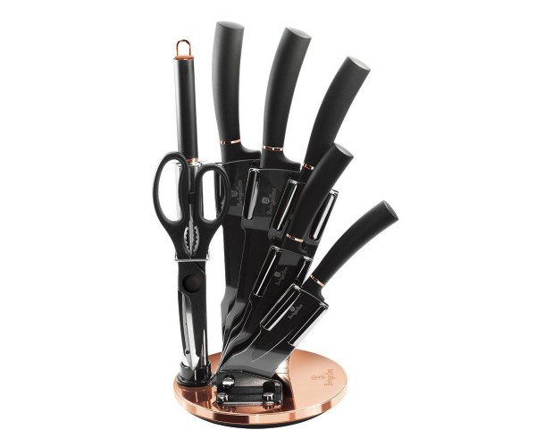 Набор ножей на железной подставке Berlinger Haus BLACK ROSE Collection 8 предметов (BH-2421)
Набор ножей на железной подставке Berlinger Haus BLACK ROSE Collection 8 предметов (BH-2421)