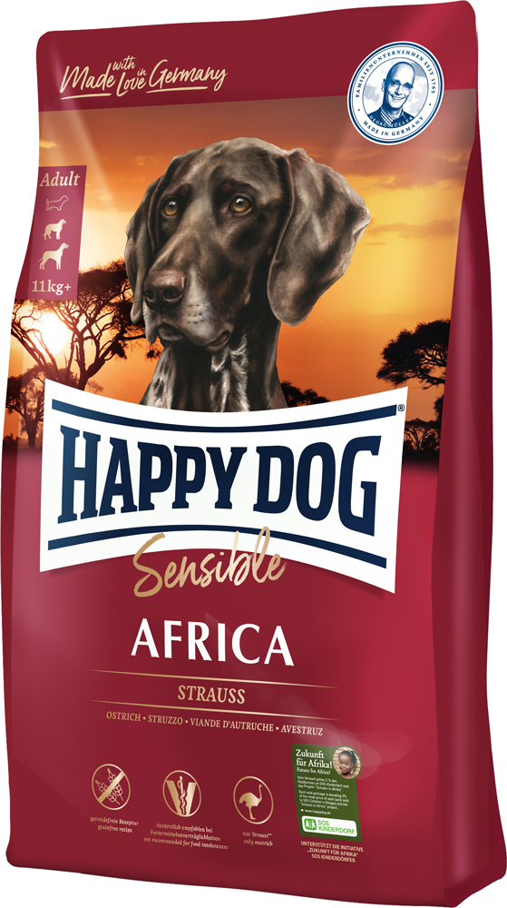 Сухой корм Happy Dog Sensible Africa для взрослых собак при аллергиях и пищевой непереносимости со страусом и картофельными хлопьями (без злаков) 12.5 кг
Сухой корм Happy Dog Sensible Africa для взрослых собак при аллергиях и пищевой непереносимости со страусом и картофельными хлопьями (без злаков) 12.5 кг