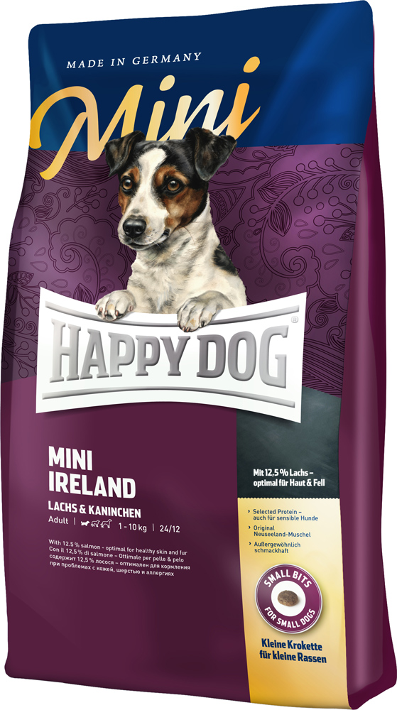 Сухой корм Happy Dog Mini Ireland для собак мелких пород для нормализации линьки с кроликом и лососем 8 кг
Сухой корм Happy Dog Mini Ireland для собак мелких пород для нормализации линьки с кроликом и лососем 8 кг