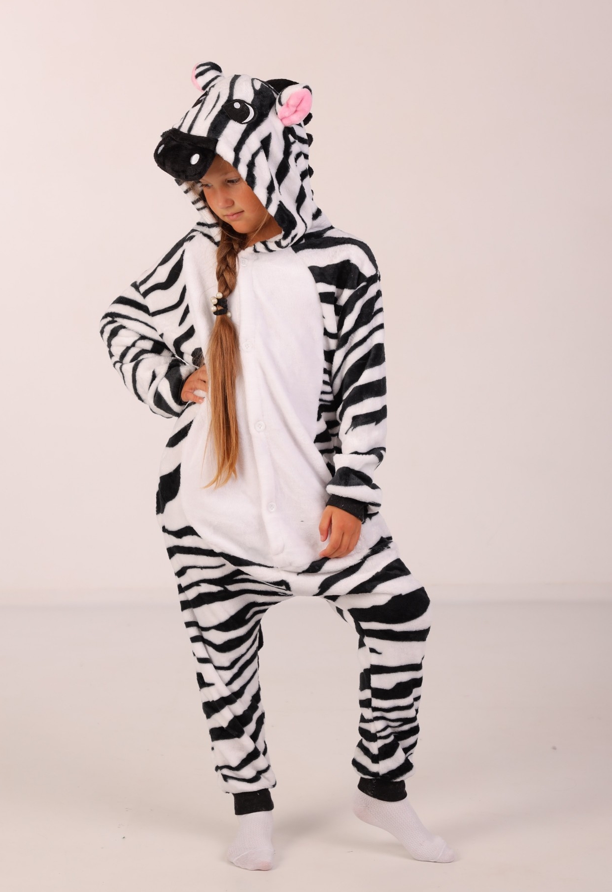 Пижама Кигуруми Kigurumi Зебра Для Детей И Подростков Черно-белый 145-155 см. (2017)
Пижама Кигуруми Kigurumi Зебра Для Детей И Подростков Черно-белый 145-155 см. (2017)