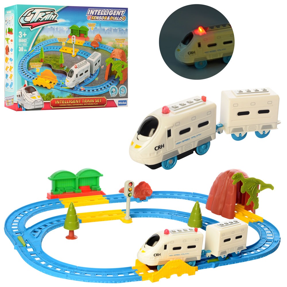 Игрушечная Железная дорога Intelligent Train Set Bambi, Детский трек ЖД с аксессуарами (фигурки, знаки) и светящимся поездом, пластиковая
Игрушечная Железная дорога Intelligent Train Set Bambi, Детский трек ЖД с аксессуарами (фигурки, знаки) и светящимся поездом, пластиковая