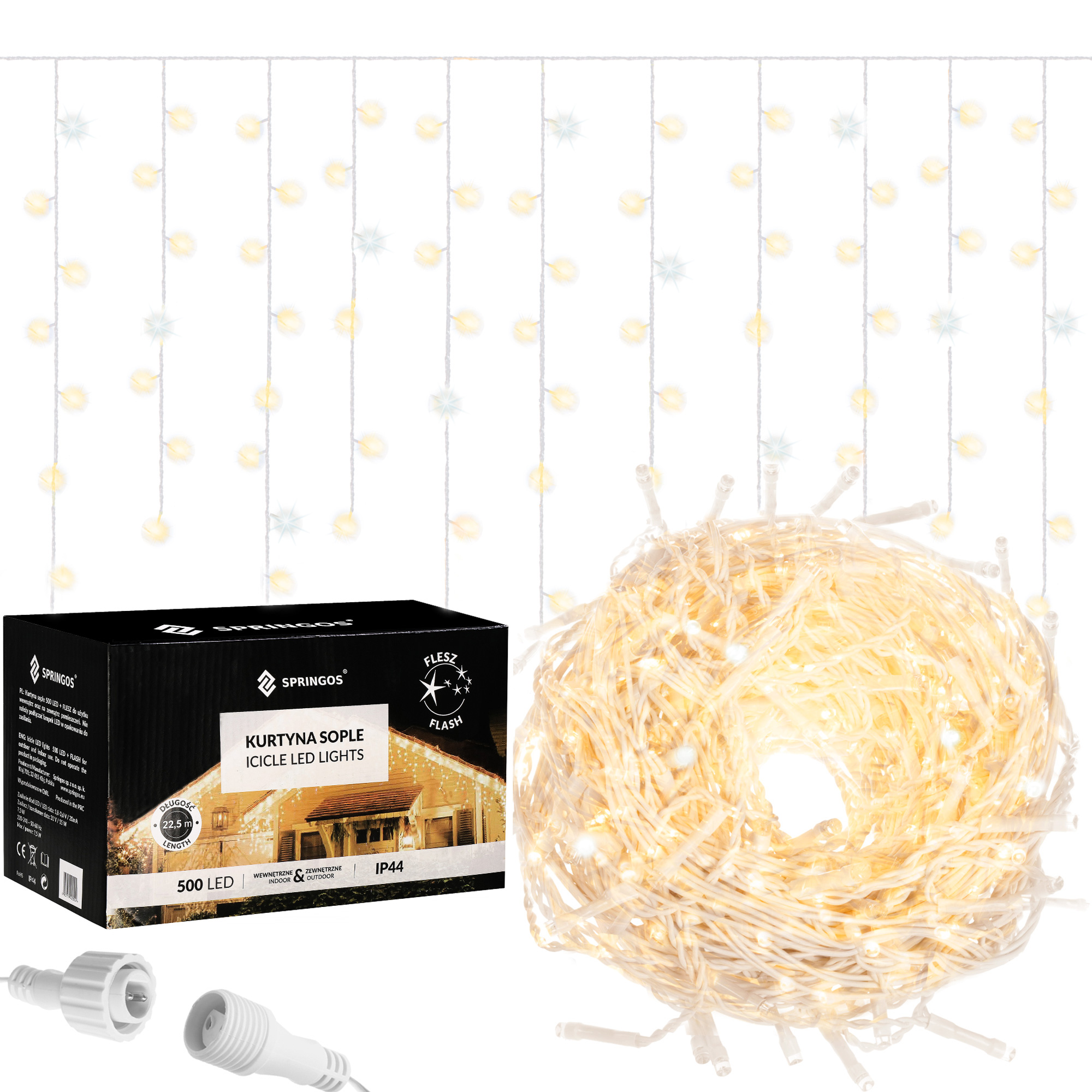 Гірлянда бахрома вулична (зовнішня) Springos 20 м 500 LED + Flash CL0517 Warm White
Гірлянда бахрома вулична (зовнішня) Springos 20 м 500 LED + Flash CL0517 Warm White