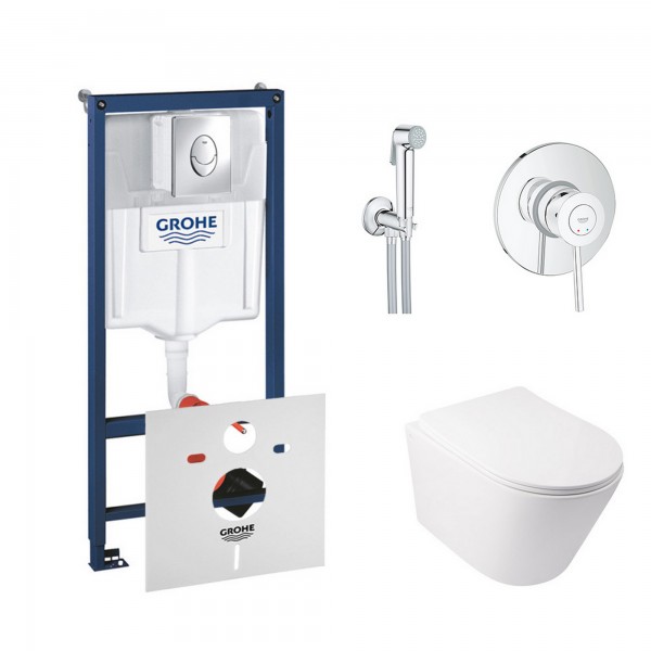 Комплект инсталляция Grohe Rapid SL 38721001 + унитаз с сиденьем Qtap Swan QT16335178W + набор для гигиенического душа со смесителем Grohe BauClassic 2904800S
Комплект инсталляция Grohe Rapid SL 38721001 + унитаз с сиденьем Qtap Swan QT16335178W + набор для гигиенического душа со смесителем Grohe BauClassic 2904800S