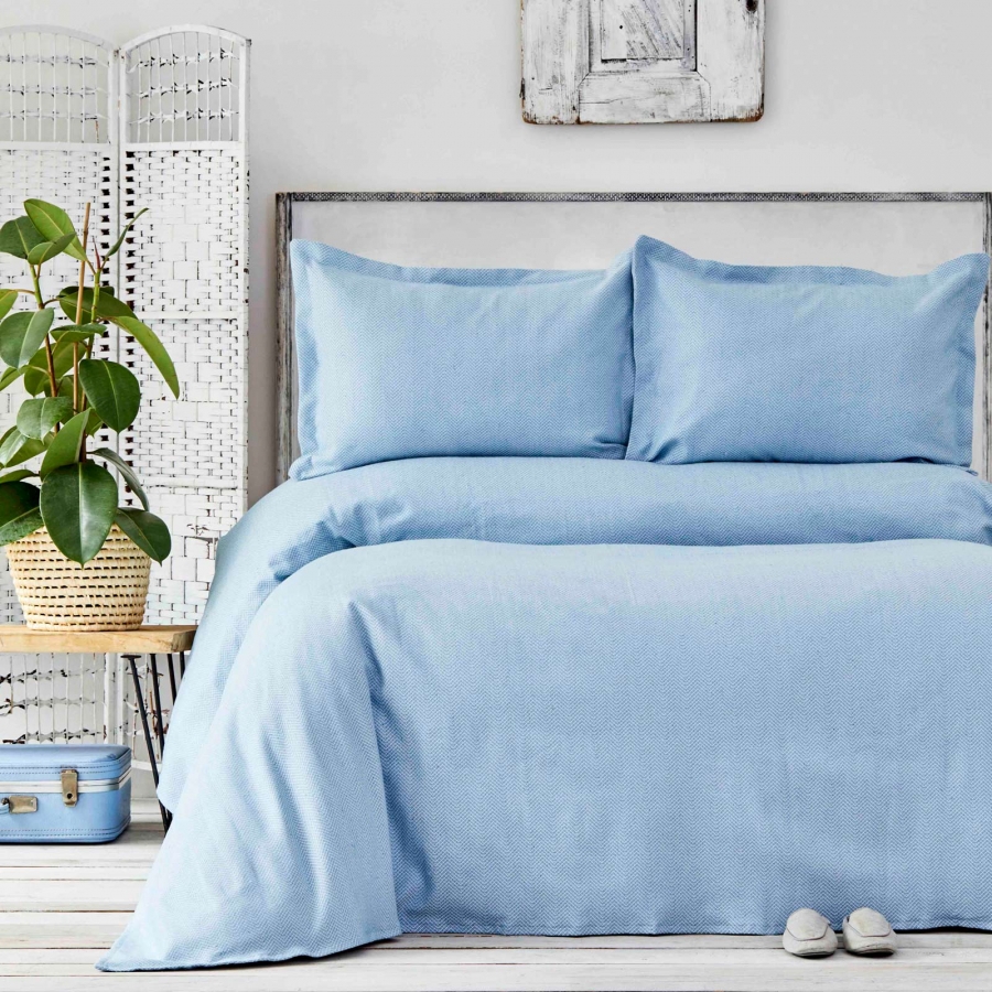 Современное покрывало с наволочками Palvi Karaca Home 230х240 см Голубой 
Современное покрывало с наволочками Palvi Karaca Home 230х240 см Голубой