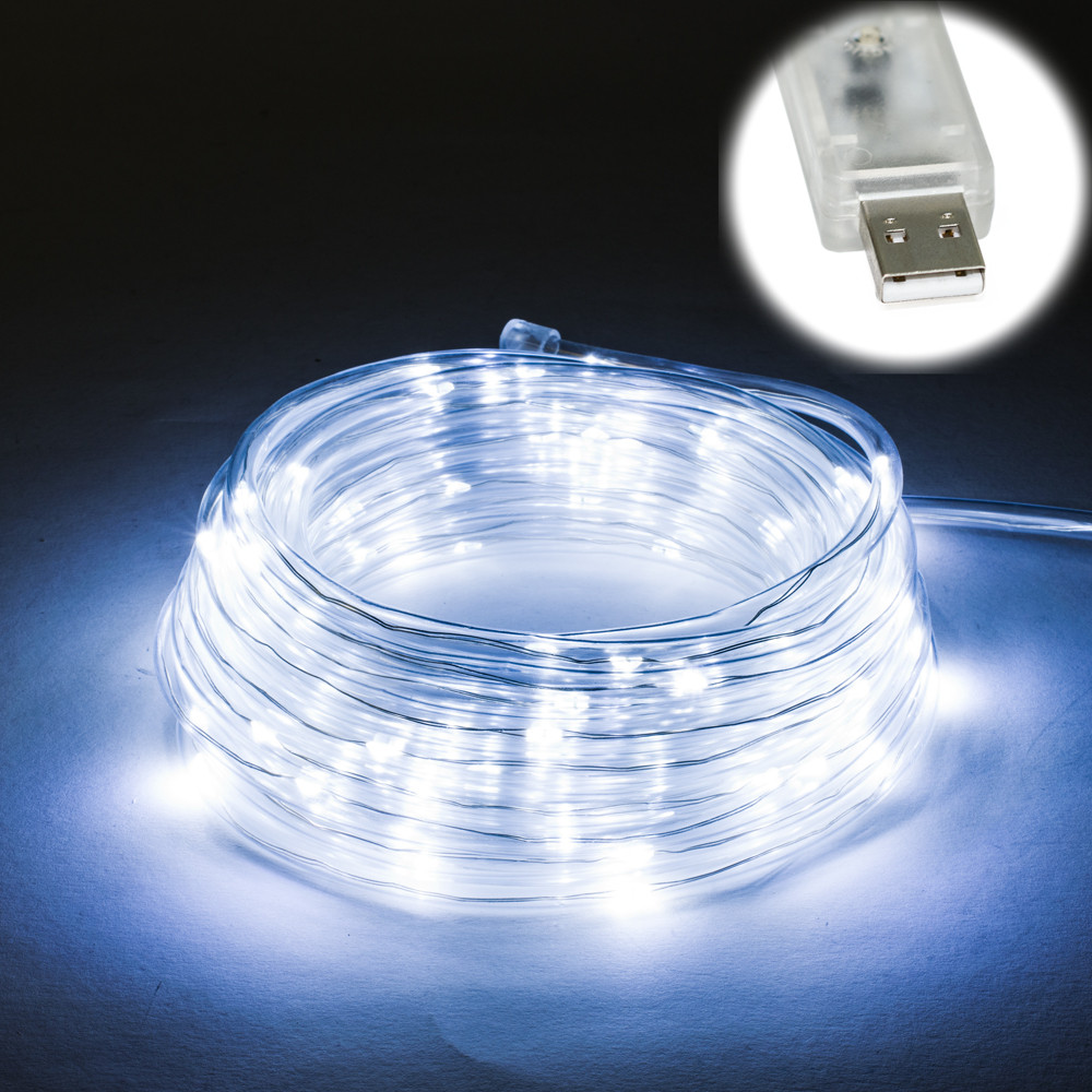 Уличная светодиодная гирлянда Саме То 100 LED, 9 м холодный белый дюралайт от USB
Уличная светодиодная гирлянда Саме То 100 LED, 9 м холодный белый дюралайт от USB