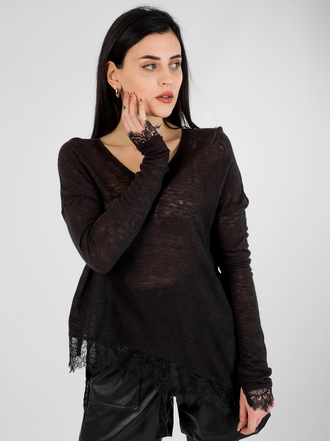 Тонкий пуловер с кружевом H&M 0546610 Черный, Тонкий пуловер с кружевом H&M 0546610 XS Черный
Тонкий пуловер с кружевом H&M 0546610 Черный, Тонкий пуловер с кружевом H&M 0546610 XS Черный