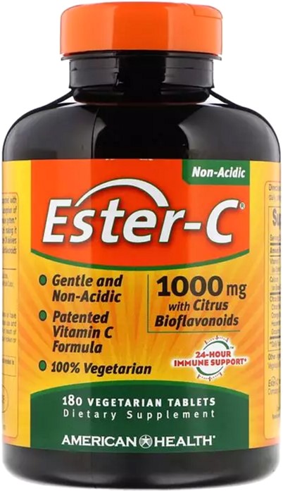 Эстер-С American Health с Бифлавоноидами, Ester-C, American Health, 1000 мг, 180 таблеток (076630169844)
Эстер-С American Health с Бифлавоноидами, Ester-C, American Health, 1000 мг, 180 таблеток (076630169844)