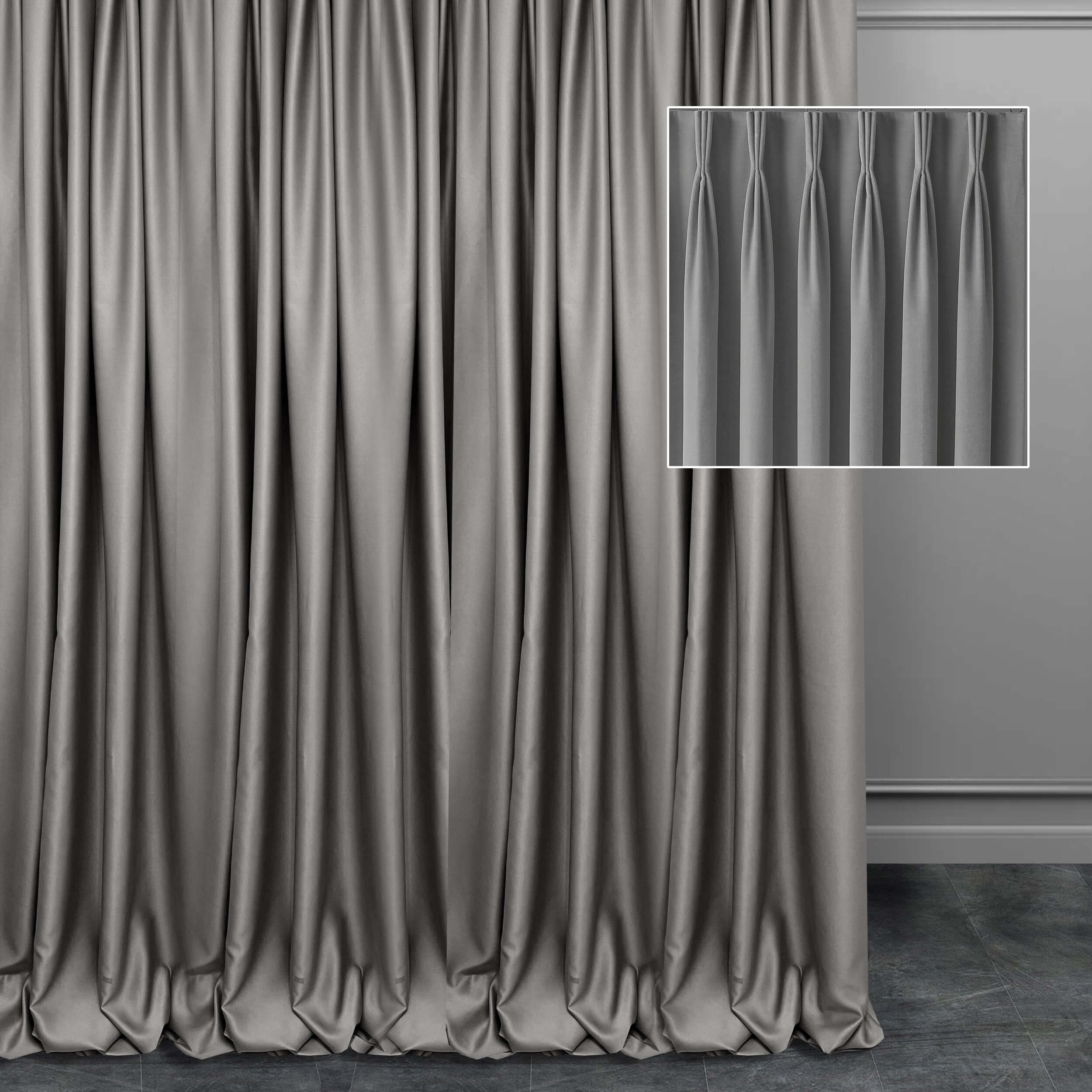 Шторы блекаут Adagio Windows Decor в стальном сером цвете 150х270см (2 шторы),плотные шторы для спальни с посадкой на фламандскую тесьму
Шторы блекаут Adagio Windows Decor в стальном сером цвете 150х270см (2 шторы),плотные шторы для спальни с посадкой на фламандскую тесьму
