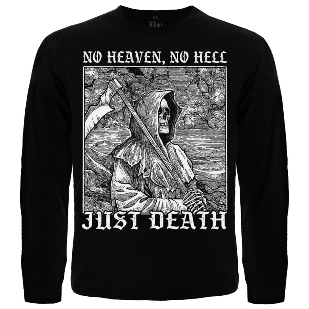 Футболка с длинным рукавом Rockway No Heaven, No Hell - Just Death Черный , Размер, Футболка с длинным рукавом Rockway No Heaven, No Hell - Just Death Черный , Размер L
Футболка с длинным рукавом Rockway No Heaven, No Hell - Just Death Черный , Размер, Футболка с длинным рукавом Rockway No Heaven, No Hell - Just Death Черный , Размер L