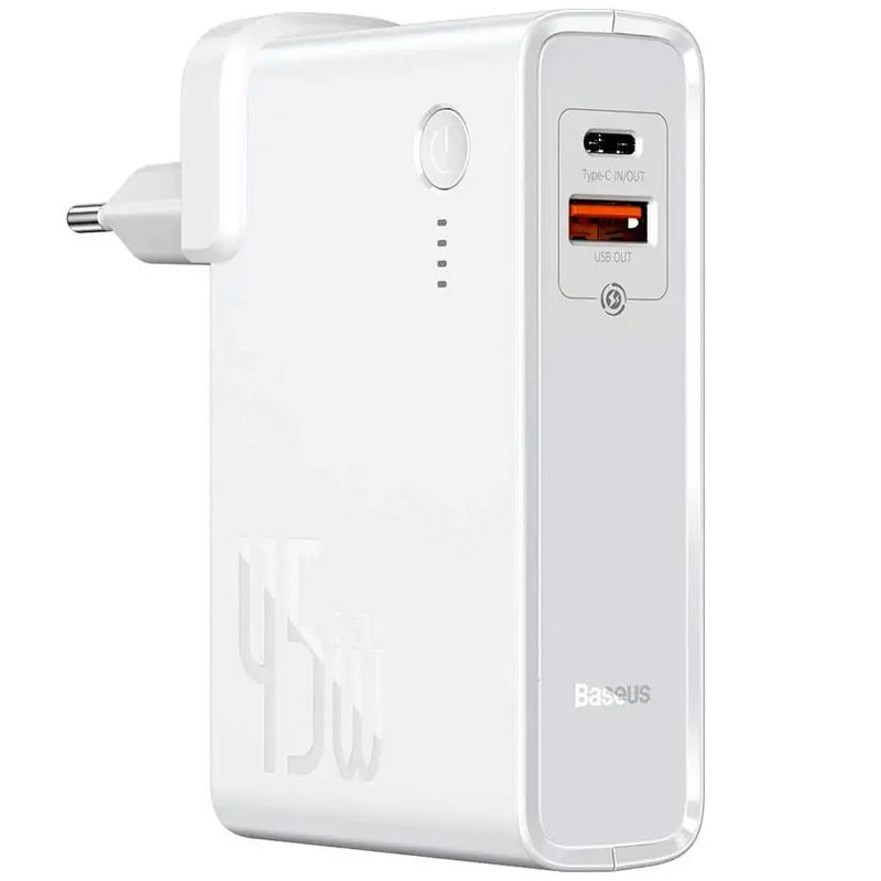 СЗУ + Power Bank 2in1 Baseus GaN QC (Type-C+USB/ 45W) 10 000 mAh для Зарядные устройства Белый
СЗУ + Power Bank 2in1 Baseus GaN QC (Type-C+USB/ 45W) 10 000 mAh для Зарядные устройства Белый