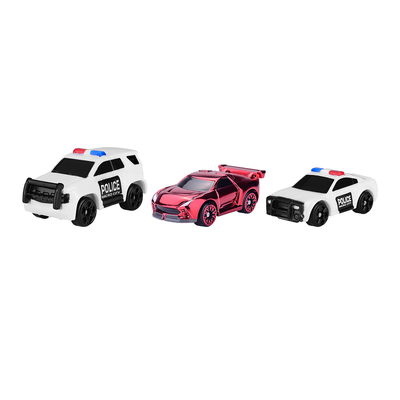 Набор машинок Micro Machines W3 Полицейская погоня Руби Чейз 3 штуки (MMW0196) (10-563233)
Набор машинок Micro Machines W3 Полицейская погоня Руби Чейз 3 штуки (MMW0196) (10-563233)