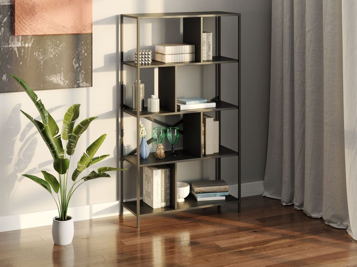 Стеллаж-перегородка с металлическим каркасом в стиле Лофт (Loft) DrevoGoods усиленный, напольный / пристенный для дома и офиса с 5 полками для книг и вещей на 8 ячеек 1505х800х330мм; металл: Черный; дерево: Черный
Стеллаж-перегородка с металлическим каркасом в стиле Лофт (Loft) DrevoGoods усиленный, напольный / пристенный для дома и офиса с 5 полками для книг и вещей на 8 ячеек 1505х800х330мм; металл: Черный; дерево: Черный
