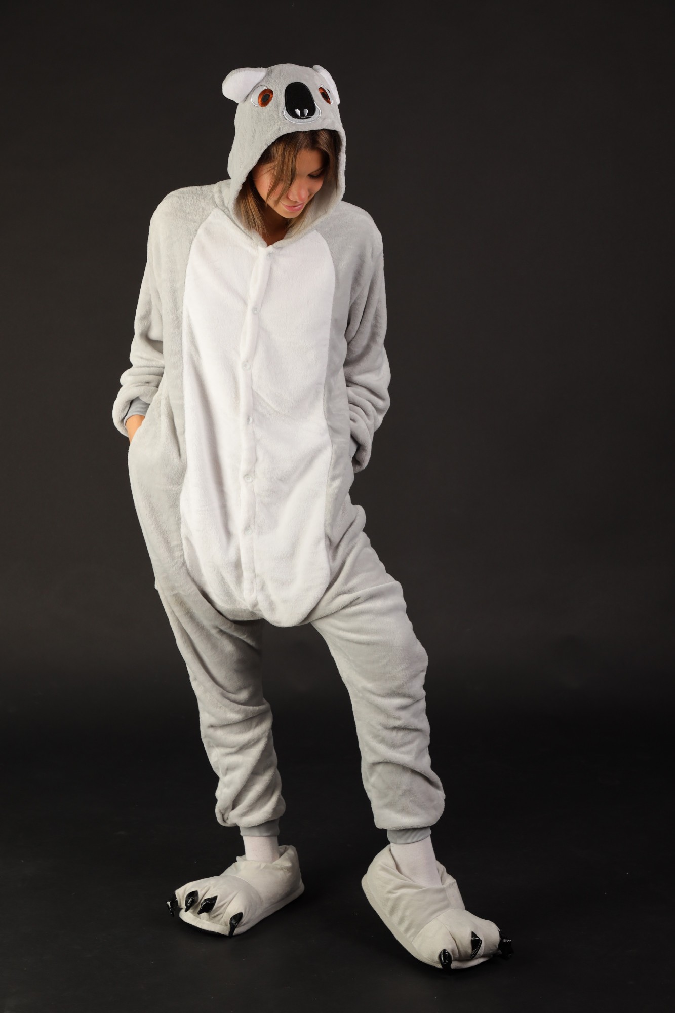 Пижама Кигуруми Kigurumi Коала Для Детей И Подростков Серый 145-155 см. (1059/1)
Пижама Кигуруми Kigurumi Коала Для Детей И Подростков Серый 145-155 см. (1059/1)