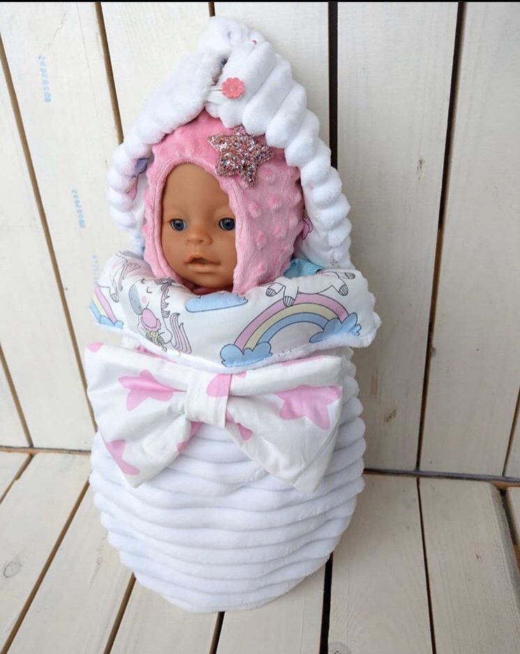 Конверт-переноска на змейке для куклы Baby Born Белый Единорог с бантиком Ручная работа (951354)
Конверт-переноска на змейке для куклы Baby Born Белый Единорог с бантиком Ручная работа (951354)