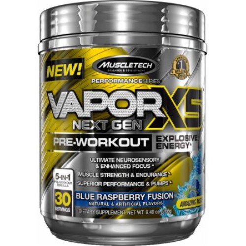 Предтренировочный комплекс MuscleTech Vapor X5, 266 грамм Голубая малина (352974)
Предтренировочный комплекс MuscleTech Vapor X5, 266 грамм Голубая малина (352974)