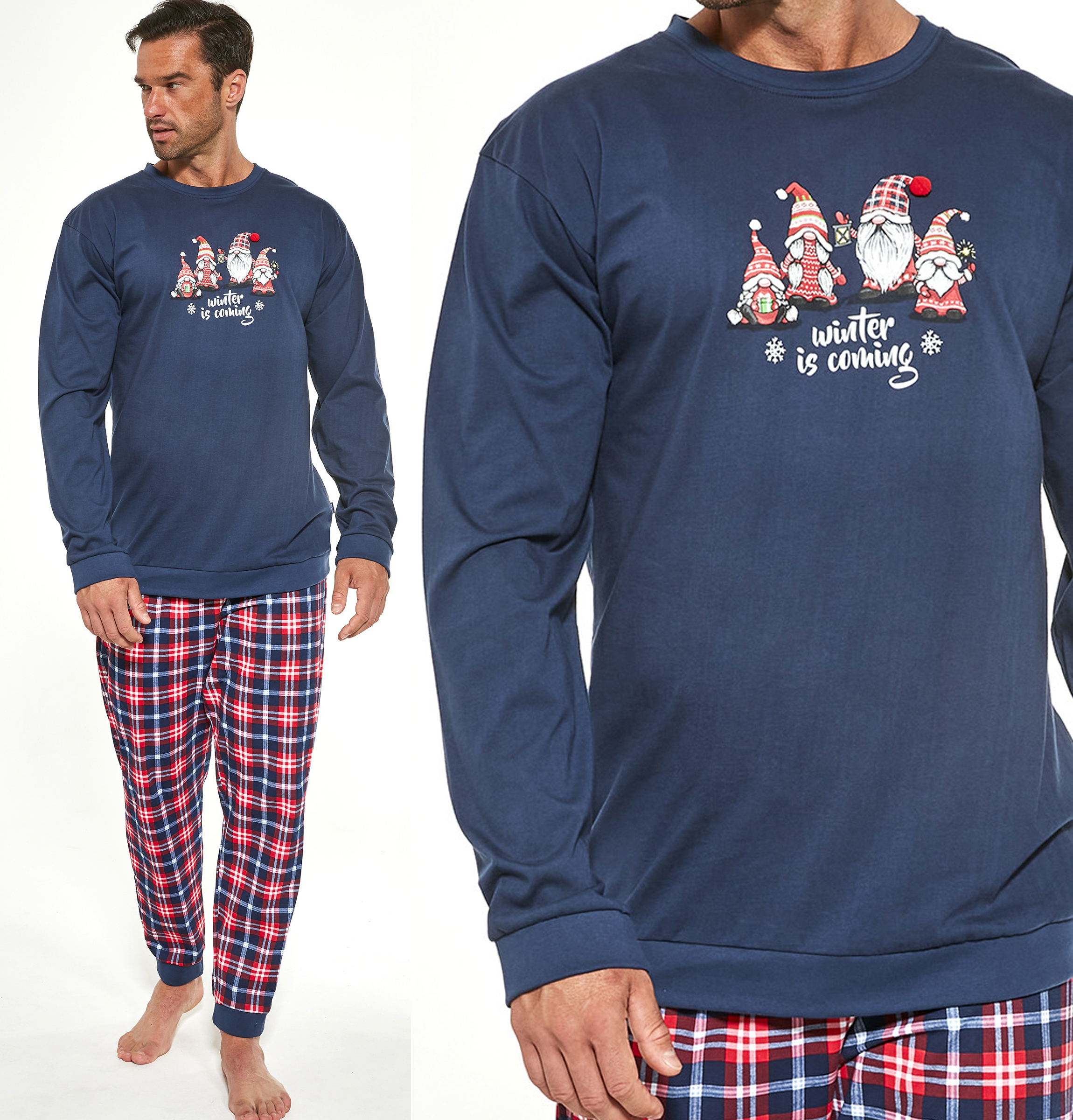 Мужской пижамный комплект с новогодним принтом Cornette 115/175 Gnomes 2XL Синий с цветным принтом
Мужской пижамный комплект с новогодним принтом Cornette 115/175 Gnomes 2XL Синий с цветным принтом