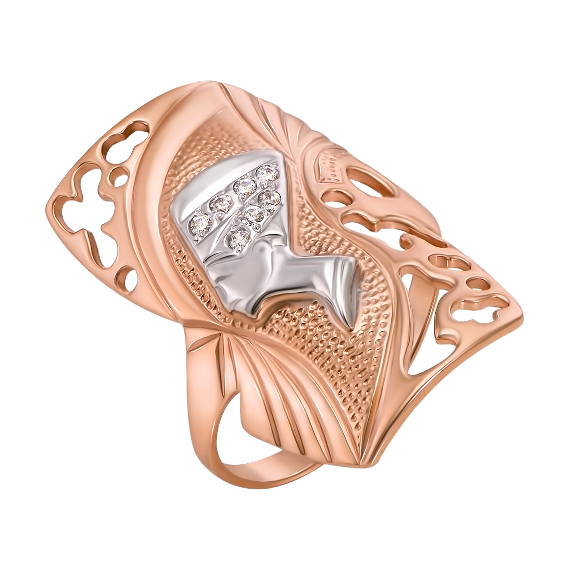 Золотое кольцо в комбинированном цвете с фианитами 000126829 17.5 размера
Золотое кольцо в комбинированном цвете с фианитами 000126829 17.5 размера