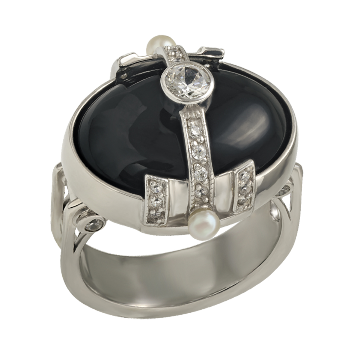 Серебряное кольцо с агатом, жемчугом и фианитами Tango Jewellery Company 379614С размер 17.5
Серебряное кольцо с агатом, жемчугом и фианитами Tango Jewellery Company 379614С размер 17.5