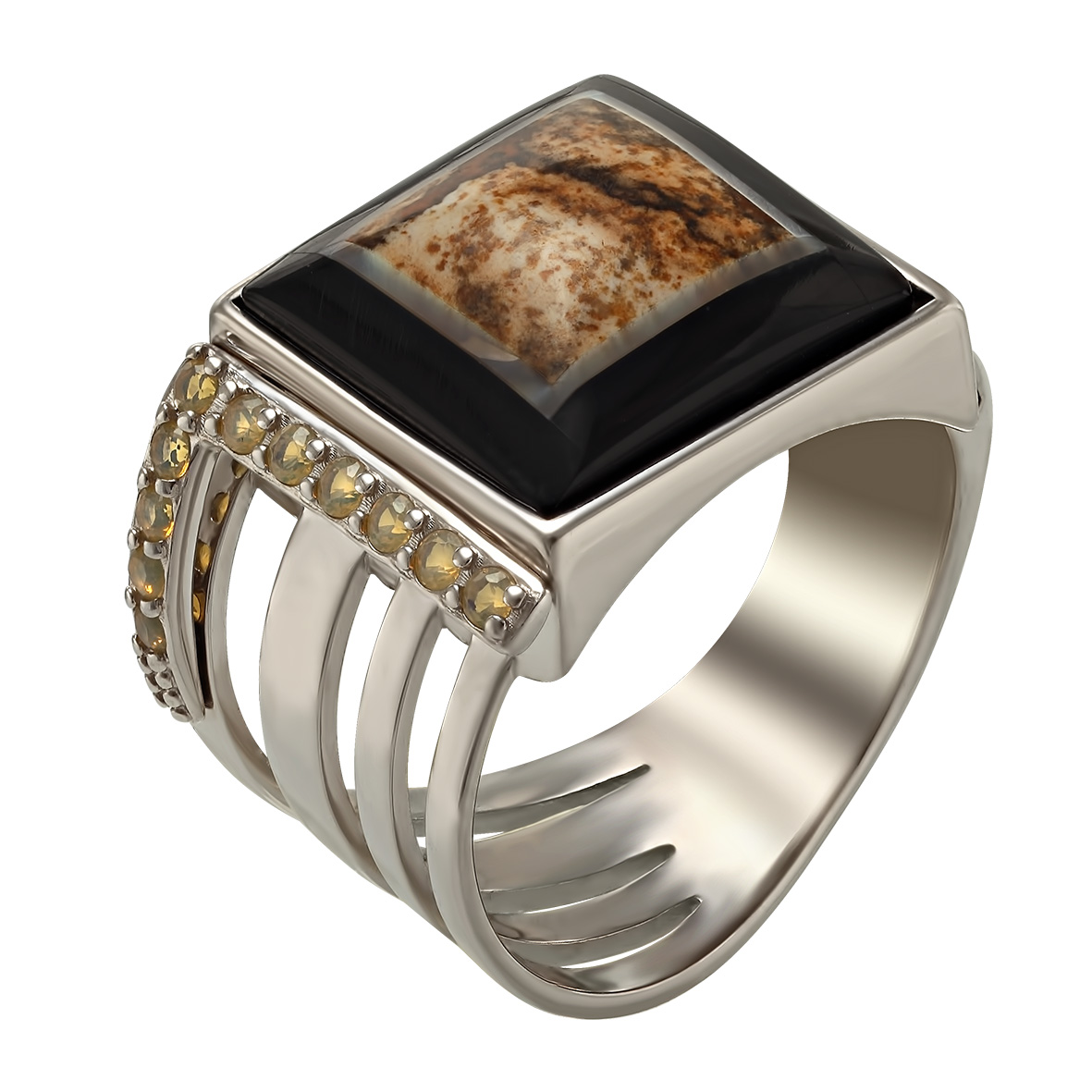 Серебряное кольцо с агатом и фианитами Tango Jewellery Company 379728С размер 18
Серебряное кольцо с агатом и фианитами Tango Jewellery Company 379728С размер 18