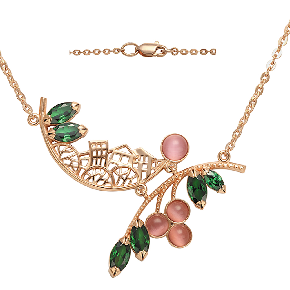 Золотое колье с фианитами и улекситом Tango Jewellery Company 860236 размер 450
Золотое колье с фианитами и улекситом Tango Jewellery Company 860236 размер 450