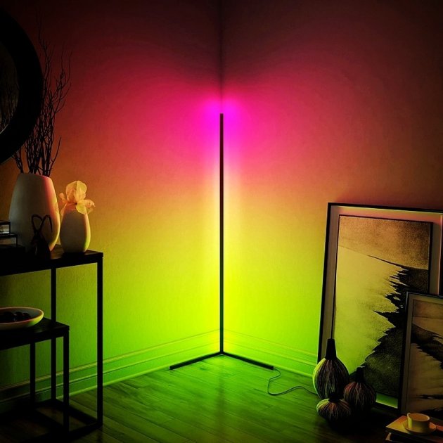 Угловой LED торшер разноцветный RGB подсветкой высота 1.5 м изменение цвета 22 кнопки на пульте
Угловой LED торшер разноцветный RGB подсветкой высота 1.5 м изменение цвета 22 кнопки на пульте