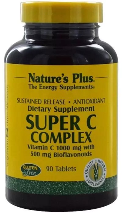 Супер Комплекс Витамина С, Замедленное Высвобождение, Super C Complex, 500 Мг, Nature's Plus, 90 Таблеток (097467024809)
Супер Комплекс Витамина С, Замедленное Высвобождение, Super C Complex, 500 Мг, Nature's Plus, 90 Таблеток (097467024809)