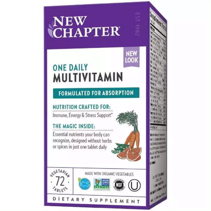 Ежедневные Мультивитамины, Only One, One Daily Multivitamin, New Chapter, 72 таблетки (727783003607)
Ежедневные Мультивитамины, Only One, One Daily Multivitamin, New Chapter, 72 таблетки (727783003607)