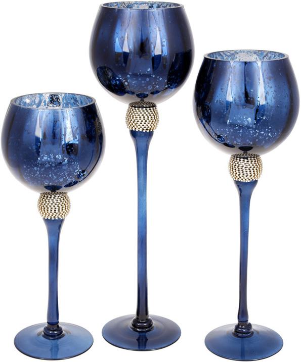 Набор 3 стеклянных подсвечника Isabelle 30см, 35см, 40см, синий с золотом
Набор 3 стеклянных подсвечника Isabelle 30см, 35см, 40см, синий с золотом