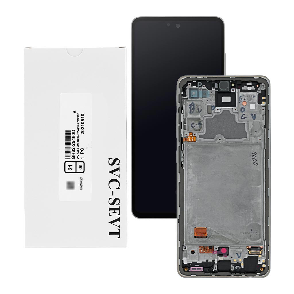 Дисплей Samsung A725 Galaxy A72 2021, GH82-25460D, с тачскрином, рамкой, Service Pack Original, White
Дисплей Samsung A725 Galaxy A72 2021, GH82-25460D, с тачскрином, рамкой, Service Pack Original, White