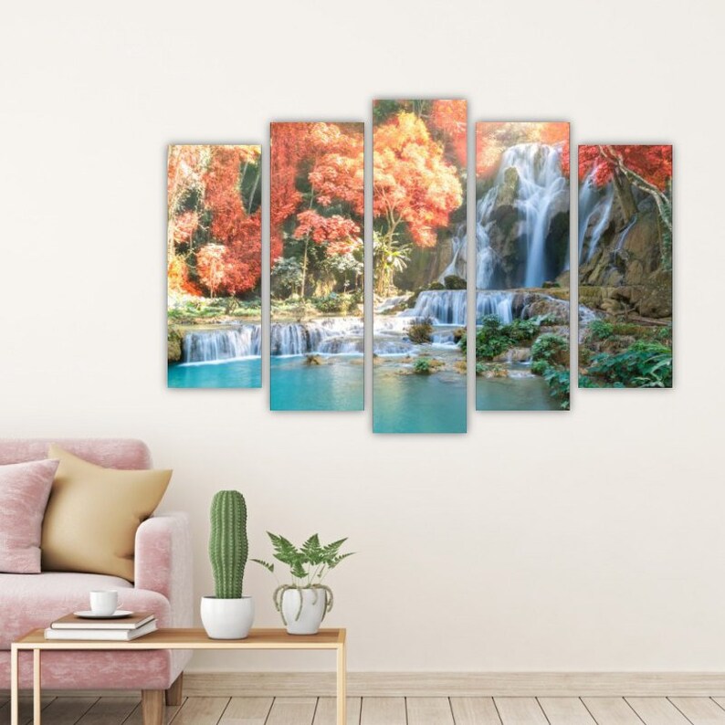 Модульная картина на холсте из пяти частей Живописный осенний водопад 137x85 см
Модульная картина на холсте из пяти частей Живописный осенний водопад 137x85 см
