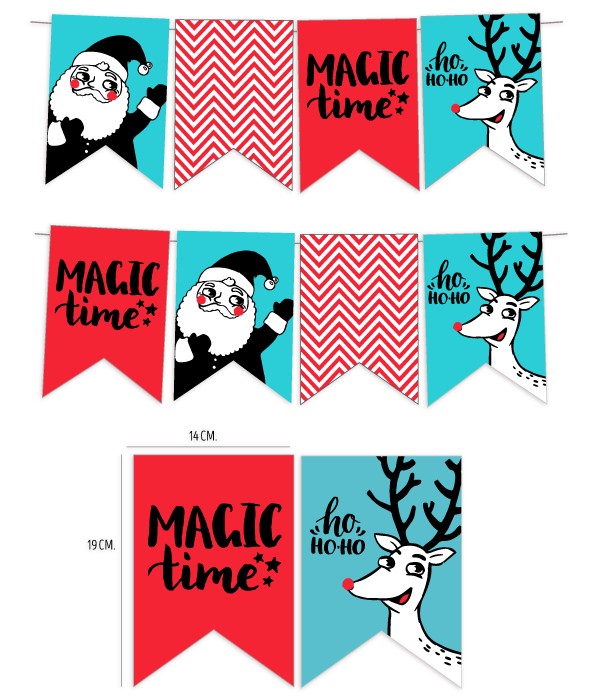 Новогодний декор - гирлянда-флажки Happy Moments "Magic Time" 8 флажков (N-502)
Новогодний декор - гирлянда-флажки Happy Moments "Magic Time" 8 флажков (N-502)