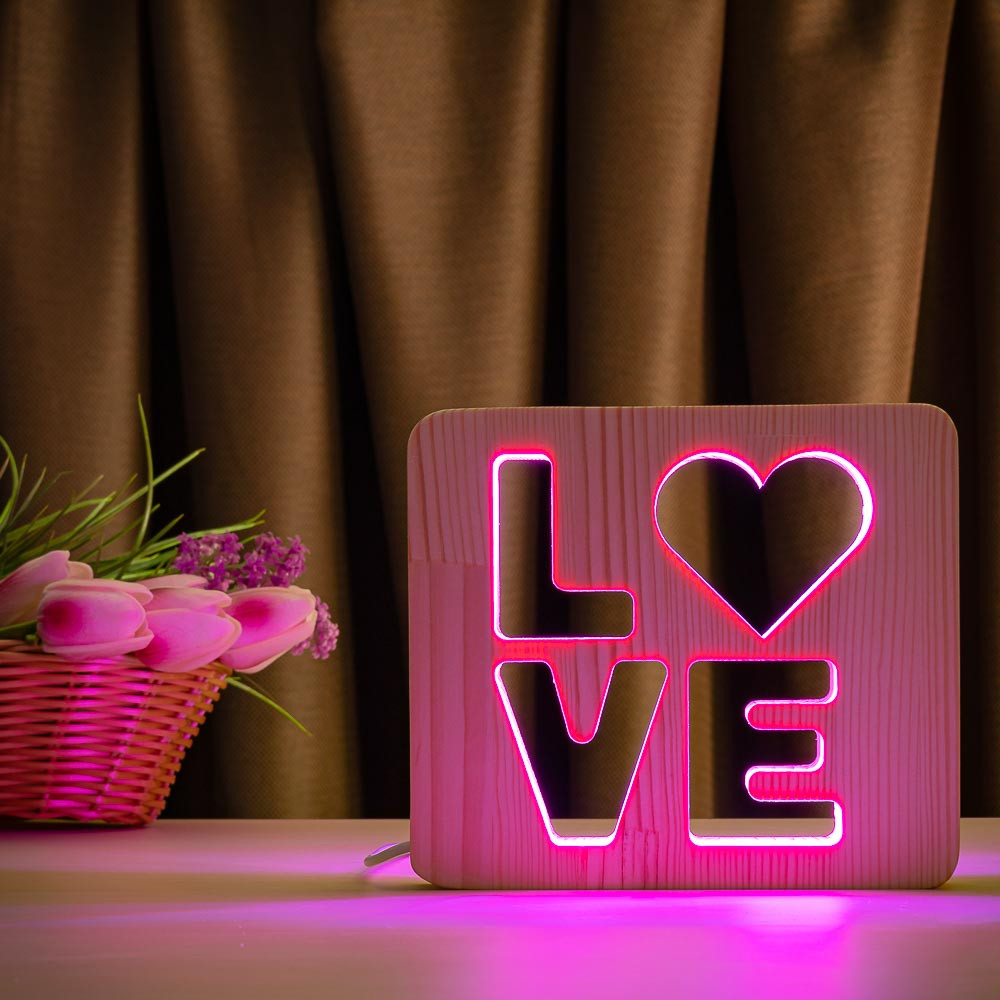 Детский ночник светильник из дерева LED "LOVE" с пультом и регулировкой цвета, RGB
Детский ночник светильник из дерева LED "LOVE" с пультом и регулировкой цвета, RGB