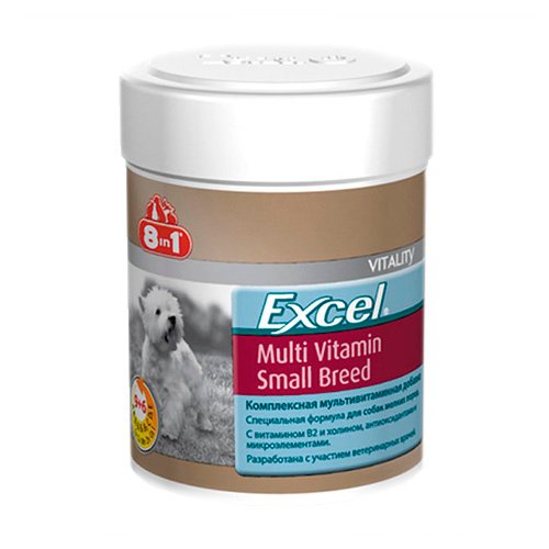 Витамины 8 in 1 Excel Multi Vitamin Small Breed для собак мелких пород, 70 таблеток
Витамины 8 in 1 Excel Multi Vitamin Small Breed для собак мелких пород, 70 таблеток