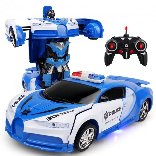 Машинка детская на радиоуправлении Трансформер Bugatti Police Robot Car Size 18 Сине-белый
Машинка детская на радиоуправлении Трансформер Bugatti Police Robot Car Size 18 Сине-белый