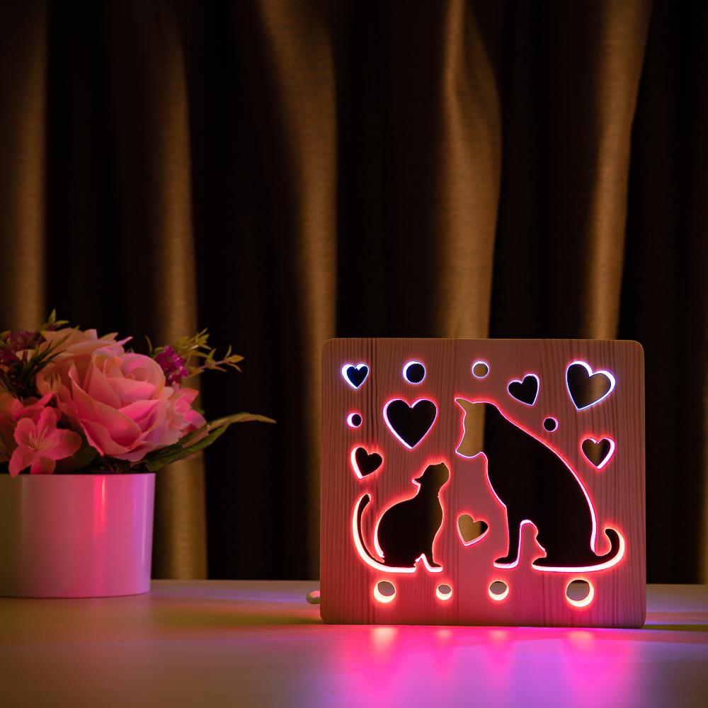 Светильник ночник ArtEco Light из дерева LED "Кот и пес" с пультом и регулировкой цвета, двойной RGB
Светильник ночник ArtEco Light из дерева LED "Кот и пес" с пультом и регулировкой цвета, двойной RGB